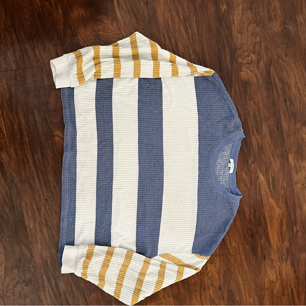 Striped Blue and Yellow Sweater